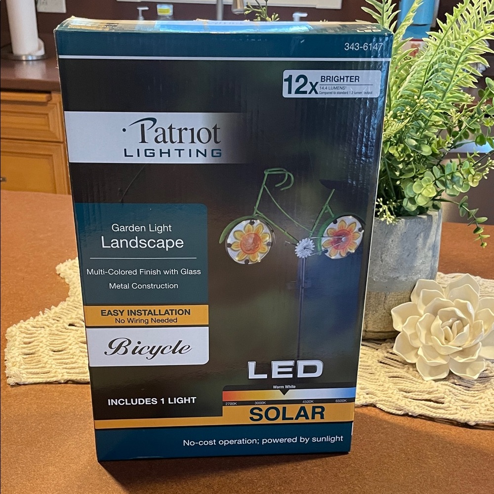 Patriot Lighting LED Solar Garden Light Bicycle